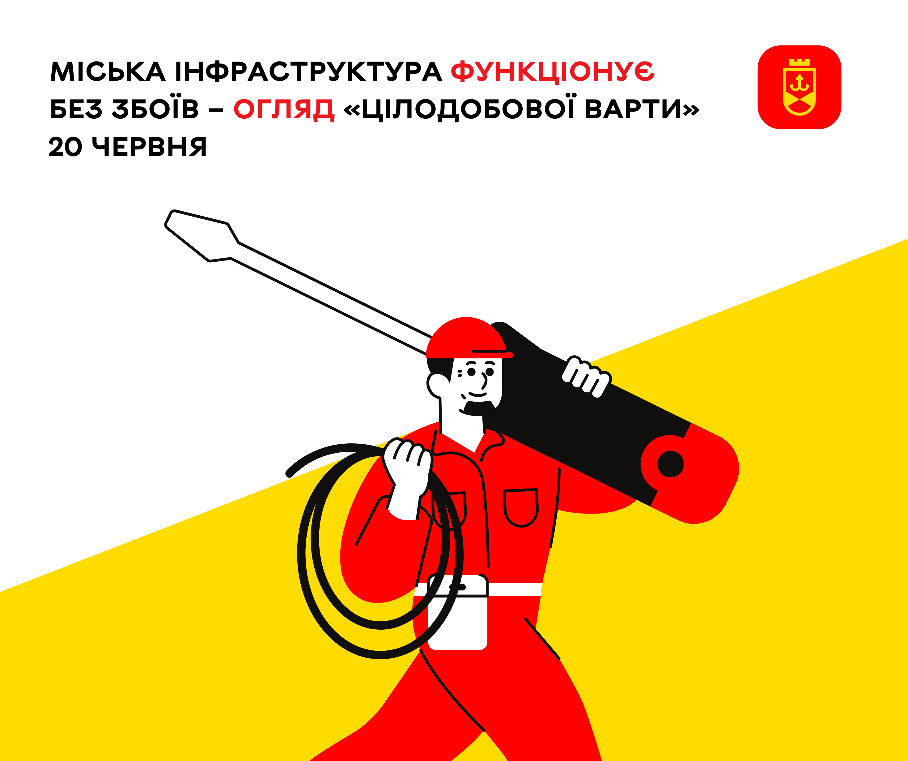 Міська інфраструктура функціонує без збоїв – огляд «Цілодобової варти» 20 червня
